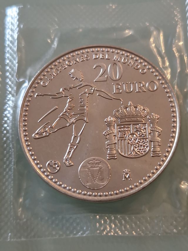 Moneda plata 20 euros 