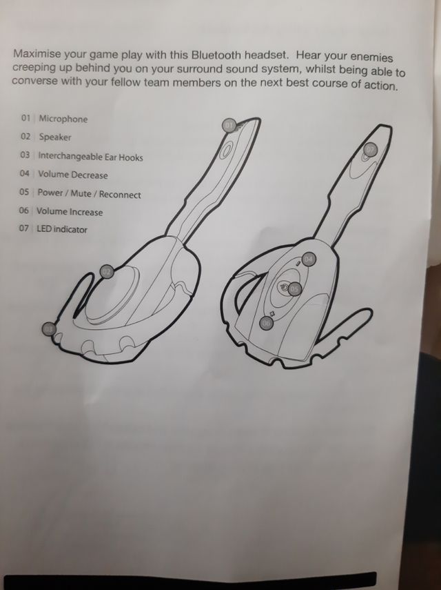 Auricolare bluetooth ps3