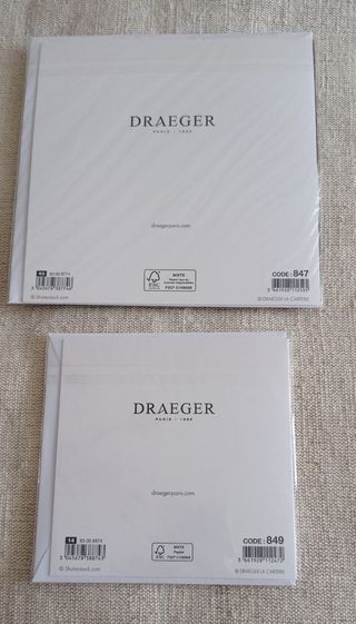 SIN ESTRENAR, TARJETAS DRAEGER CON SOBRE 