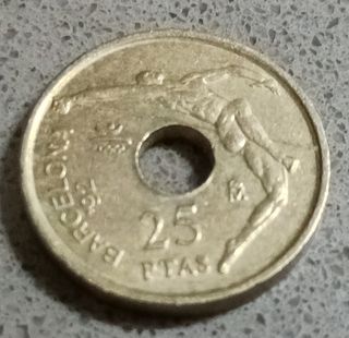 4 monedas de 25 pesetas Barcelona 92