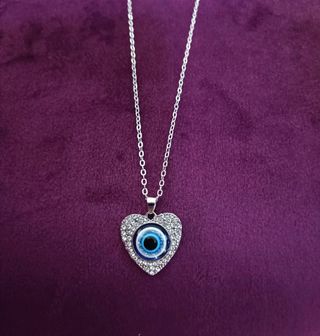 ACERO Ojo Turco Corazón COLLAR #Amuleto
