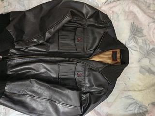 Cazadora de cuero de hombre 