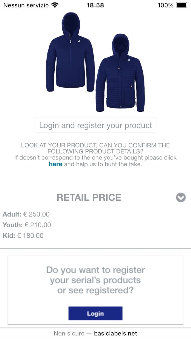 Giacca K-Way reversible