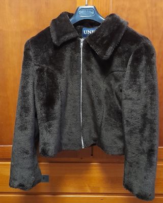 Abrigo pelo sintético mujer