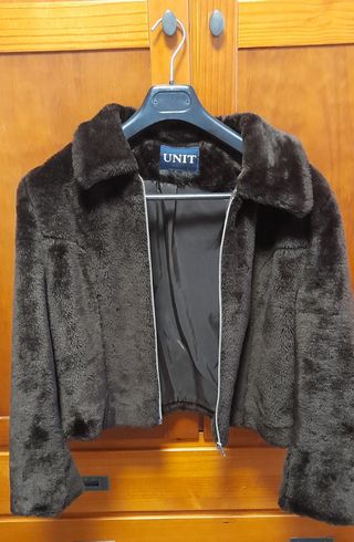 Abrigo pelo sintético mujer