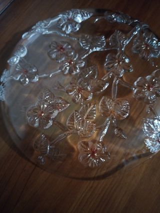 Plato bandeja cristal Carmen Walther glass