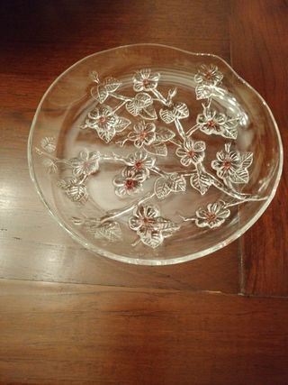 Plato bandeja cristal Carmen Walther glass