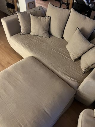Sofa y Puf de Maisons du Monde - Lino Natural