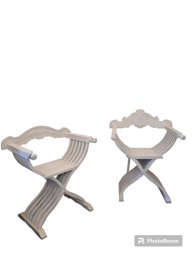 Coppia sedie savonarola