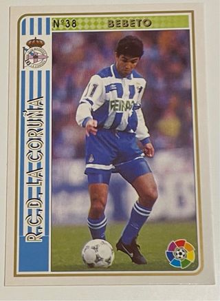 Cromo Bebeto Deportivo Coruña Mundicromo 94-95
