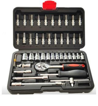 SET 46 PEZZI CHIAVI ATTREZZI BUSSOLA 
