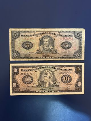 10 BILLETES EXTRANJEROS