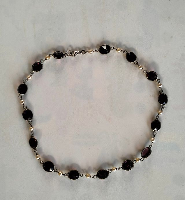 Collana Argento 925, pietre Ametista