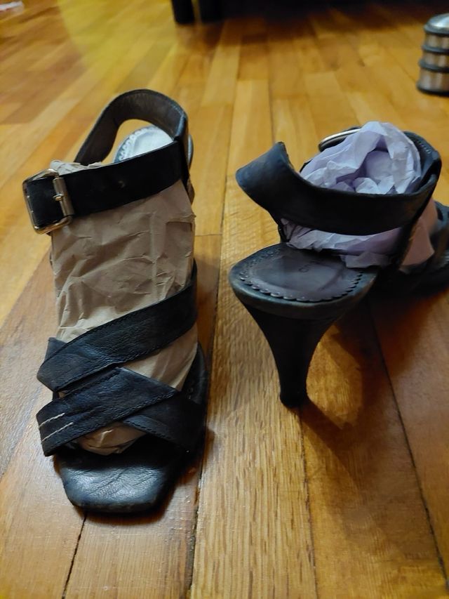 Sandali in pelle blu Ana Bonillas