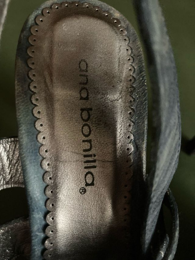 Sandali in pelle blu Ana Bonillas