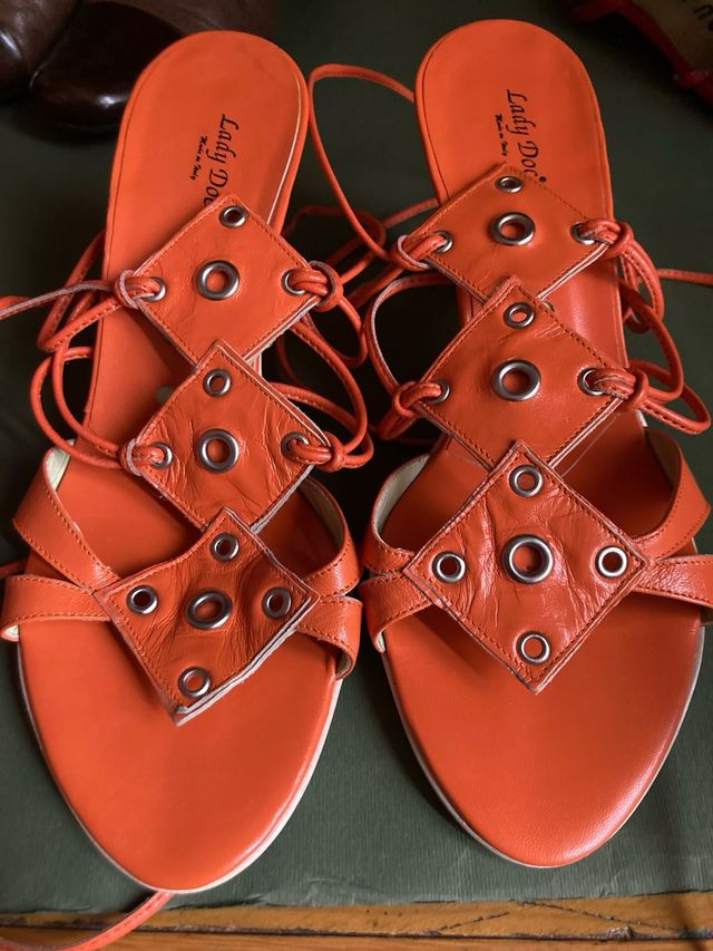 Saldali in pelle Arancio Lady Doc