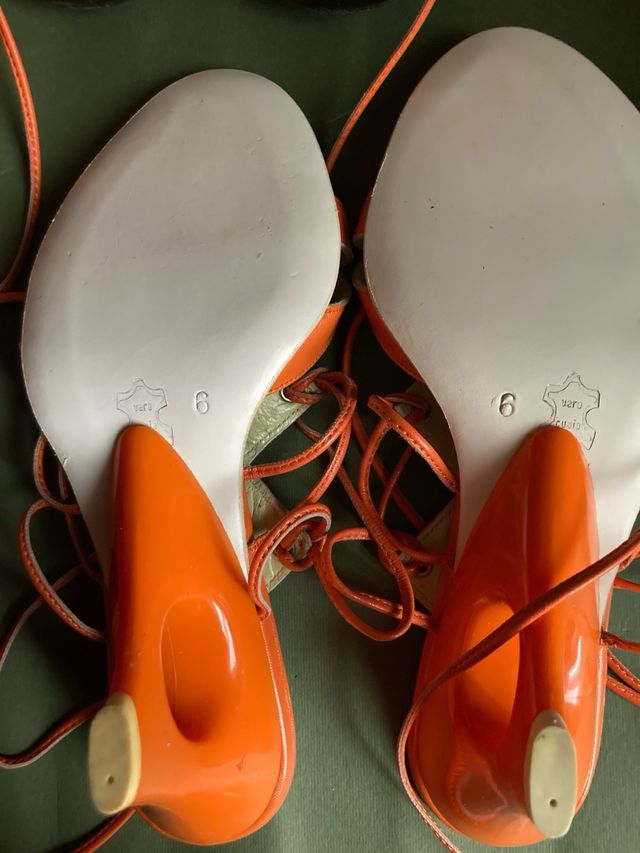 Saldali in pelle Arancio Lady Doc