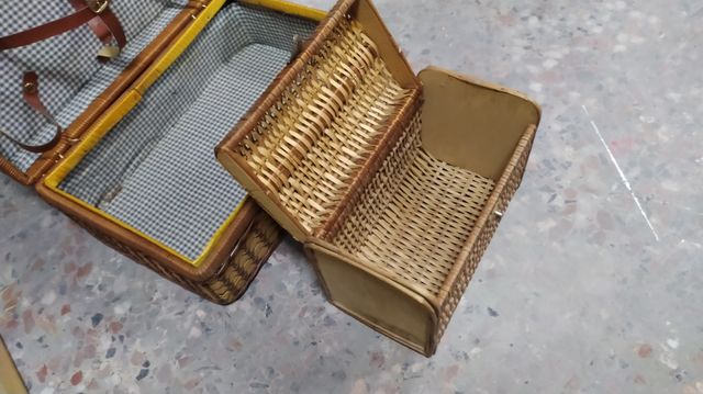 Cestas de mimbre picnic lote