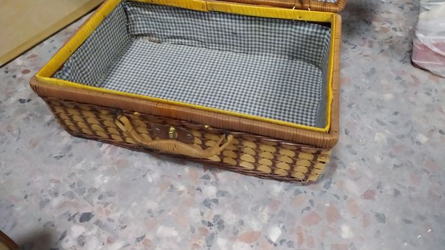 Cestas de mimbre picnic lote