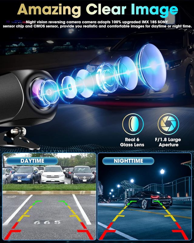 Cámara Trasera Universal IP68 Impermeable 