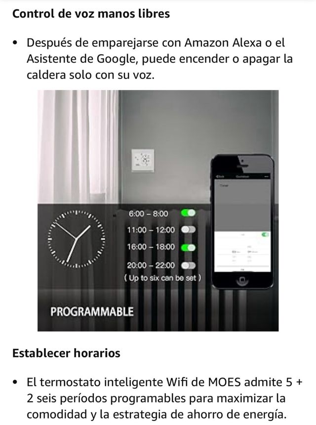 MOES Termostato Inteligente Wifi