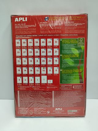 Lote de 2 paquetes de 100 hojas de pegatinas APLI