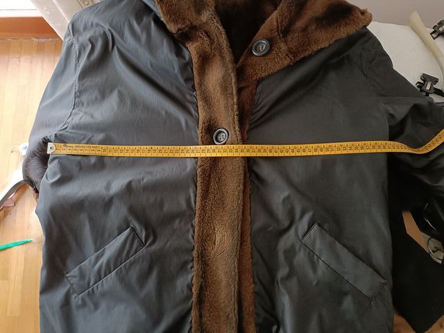 Giacca double face con pelliccia