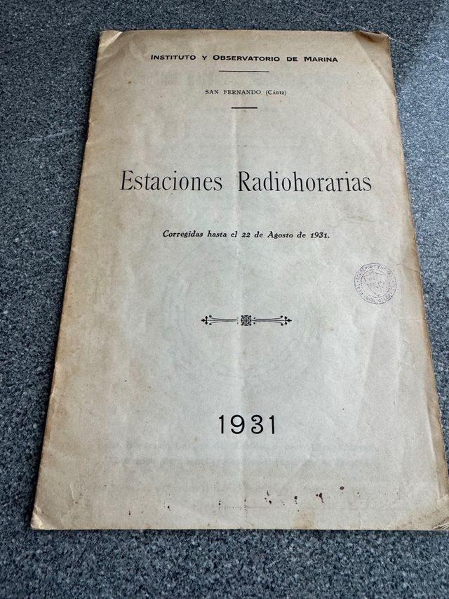 Estaciones Radiohorarias 1931