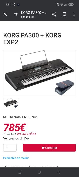 Piano Korg pa 300