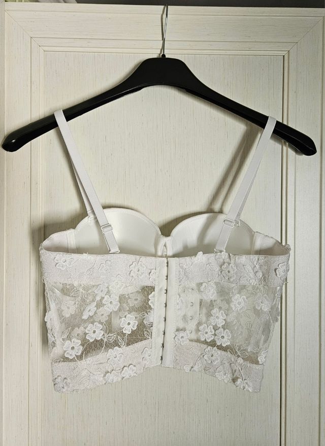 Bustier pizzo bianco