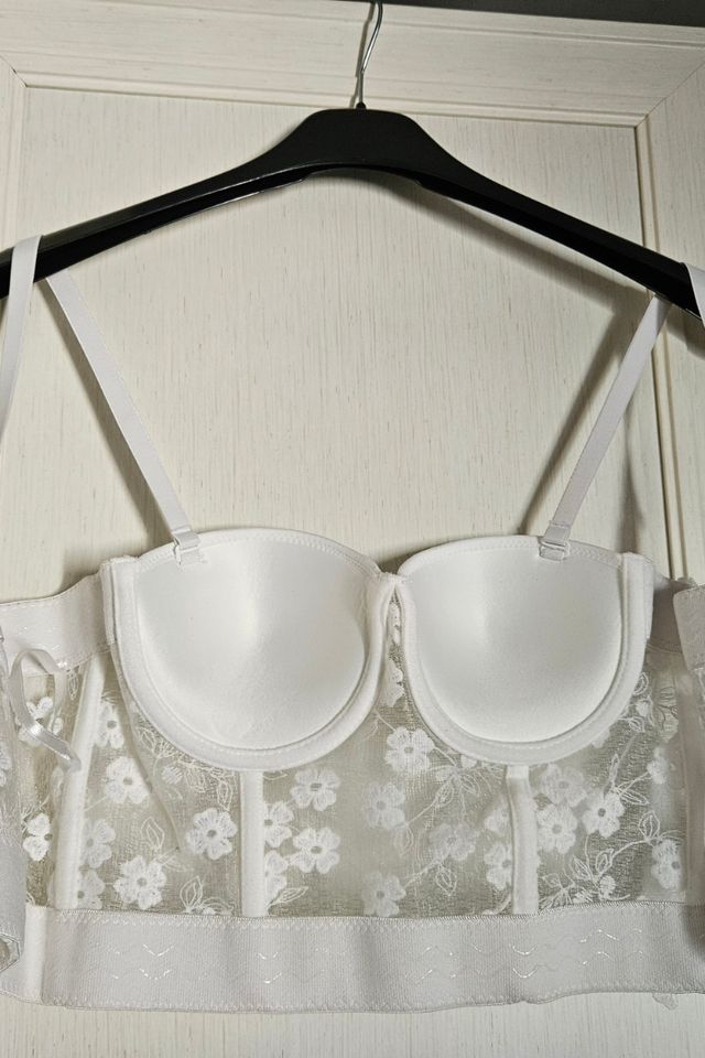 Bustier pizzo bianco
