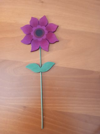 Margherita viola di legno