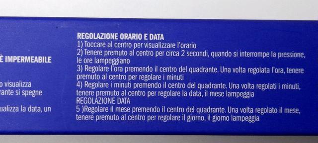 Orologio digitale touch screen