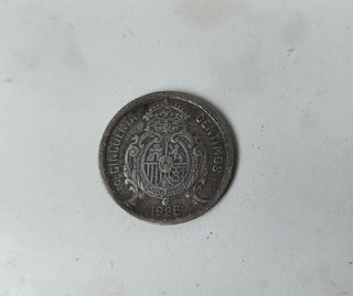 Moneda de plata de Alfonso xiii 1