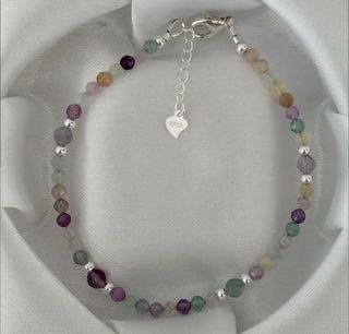 Pulsera, plata ley y fluorita 