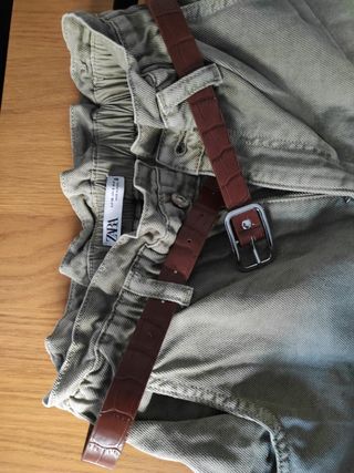 Pantalón ancho Zara (Baggyfit), incluye cinturón 