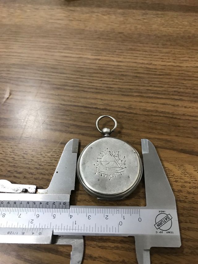 Reloj bolsillo plata -Masonico ańo 1890