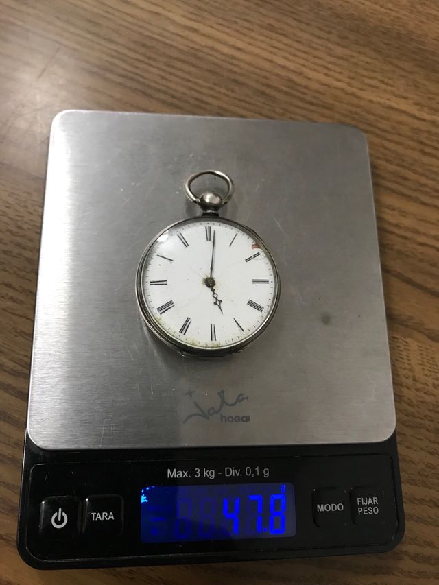 Reloj bolsillo plata -Masonico ańo 1890