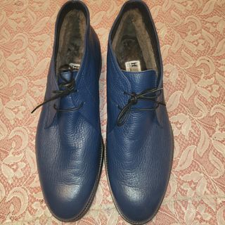 ZAPATOS MORESCHI AZULES DE PIEL.