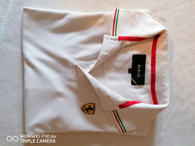 Polo Ferrari bianca tg s