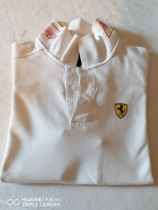 Polo Ferrari bianca tg s
