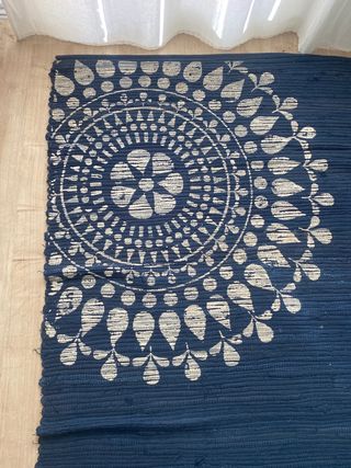 Alfombra Mandala azul marino