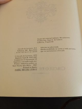 El Decamerón de Giovanni Boccaccio