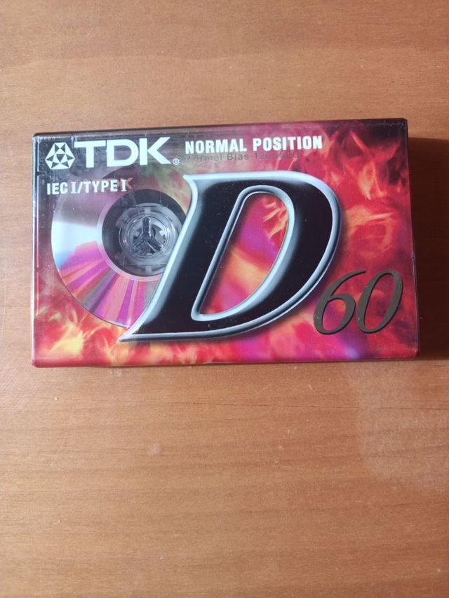 Cinta cassette TDK D60 nueva, sin abrir