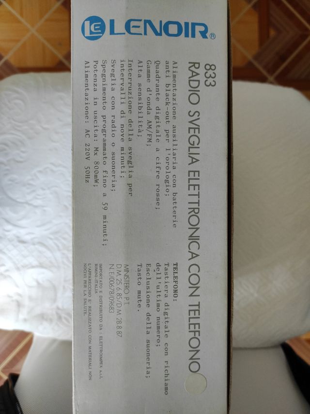 Radiosveglia Lenoir vintage