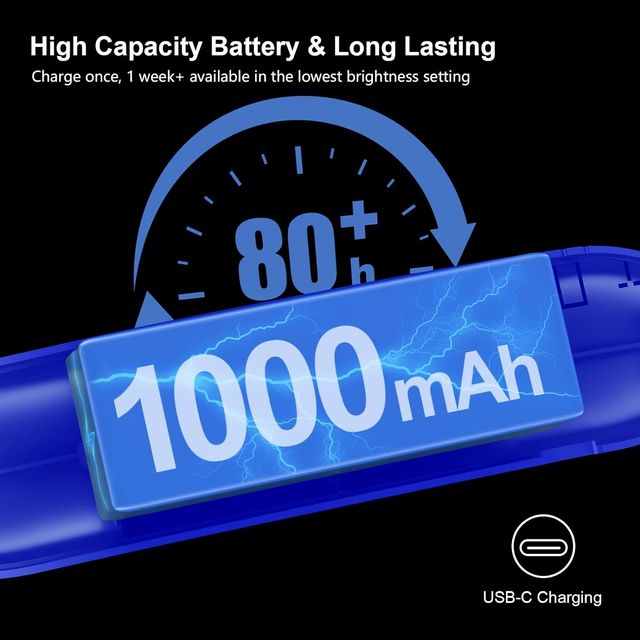 Luz de Lectura Cuello Recargable Azul Intenso