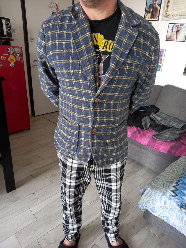 giacca simil lana uomo tg L