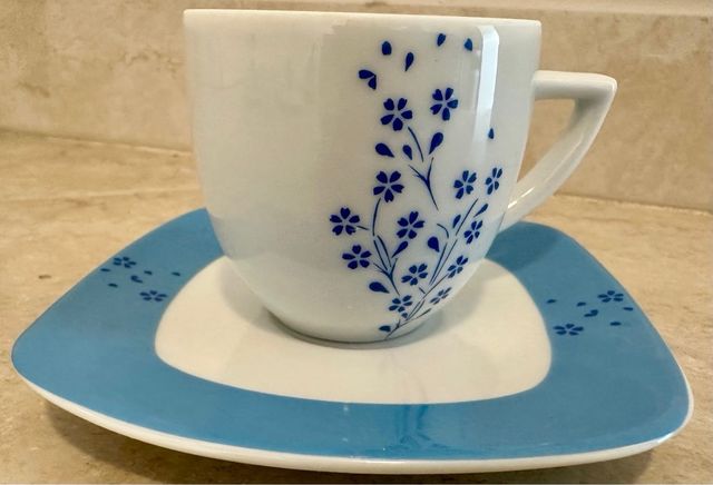 Set tazze caffe piatto fine porcelain Pasquinucci