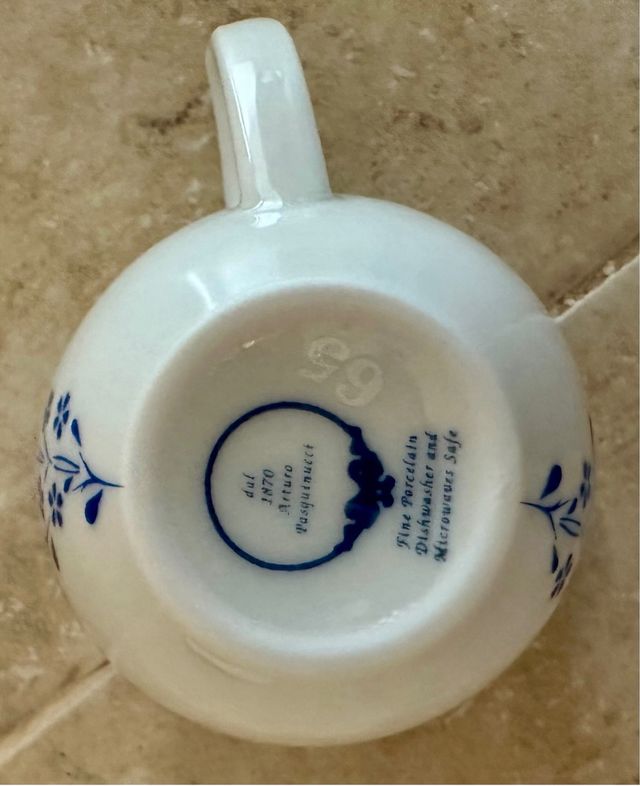 Set tazze caffe piatto fine porcelain Pasquinucci