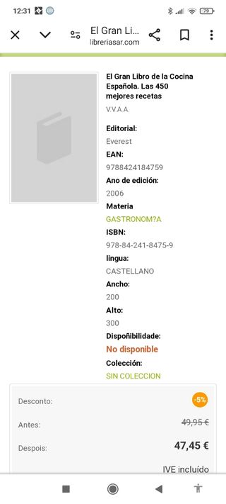 Cocina española 450 mejores rec everest